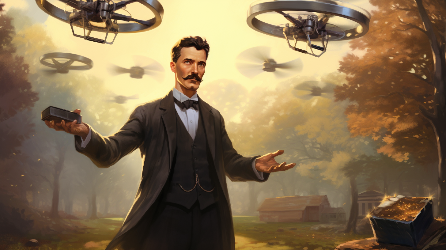 tesla 1898 patented drone